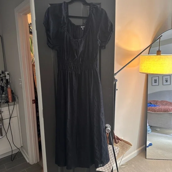 Madewell Large midi smocked waist puff sleeve dress - Picture 3 of 5